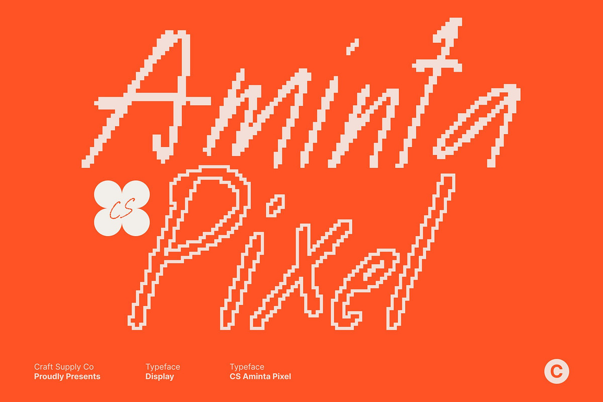CS Aminta Pixel, a Handwritten Font by Craft Supply Co. (Photo 9 of 9)