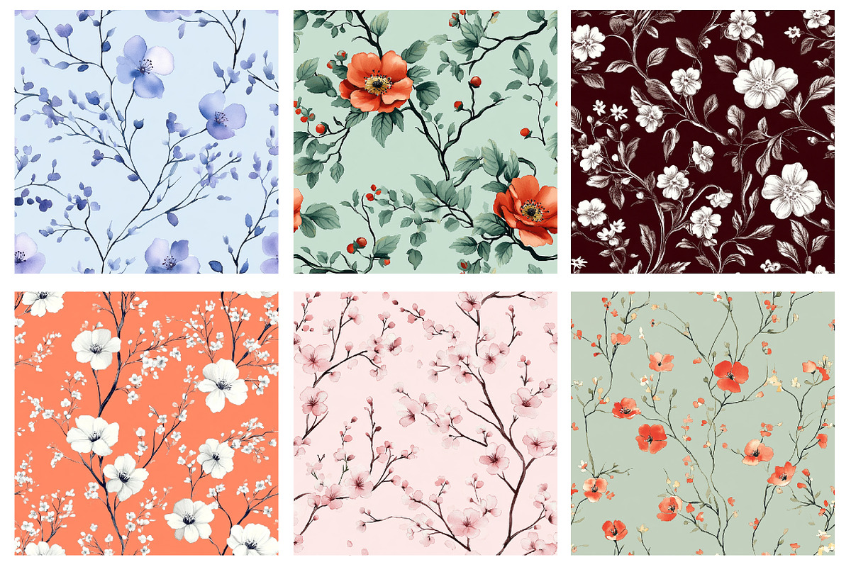 Victorian Floral Seamless Pattern, a Pattern Graphic by Design Market (Photo 3 of 4)