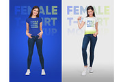 Female T-Shirt Mockups Vol 5 Part 2, a Shirt Mockup by Hi, Mock-Up! (Thumbnail 4 of 10)