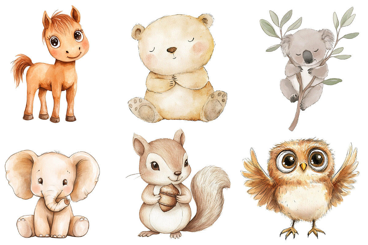 Baby Animal Nursery Sublimation, an Illustration by Designworld (Photo 3 of 7)