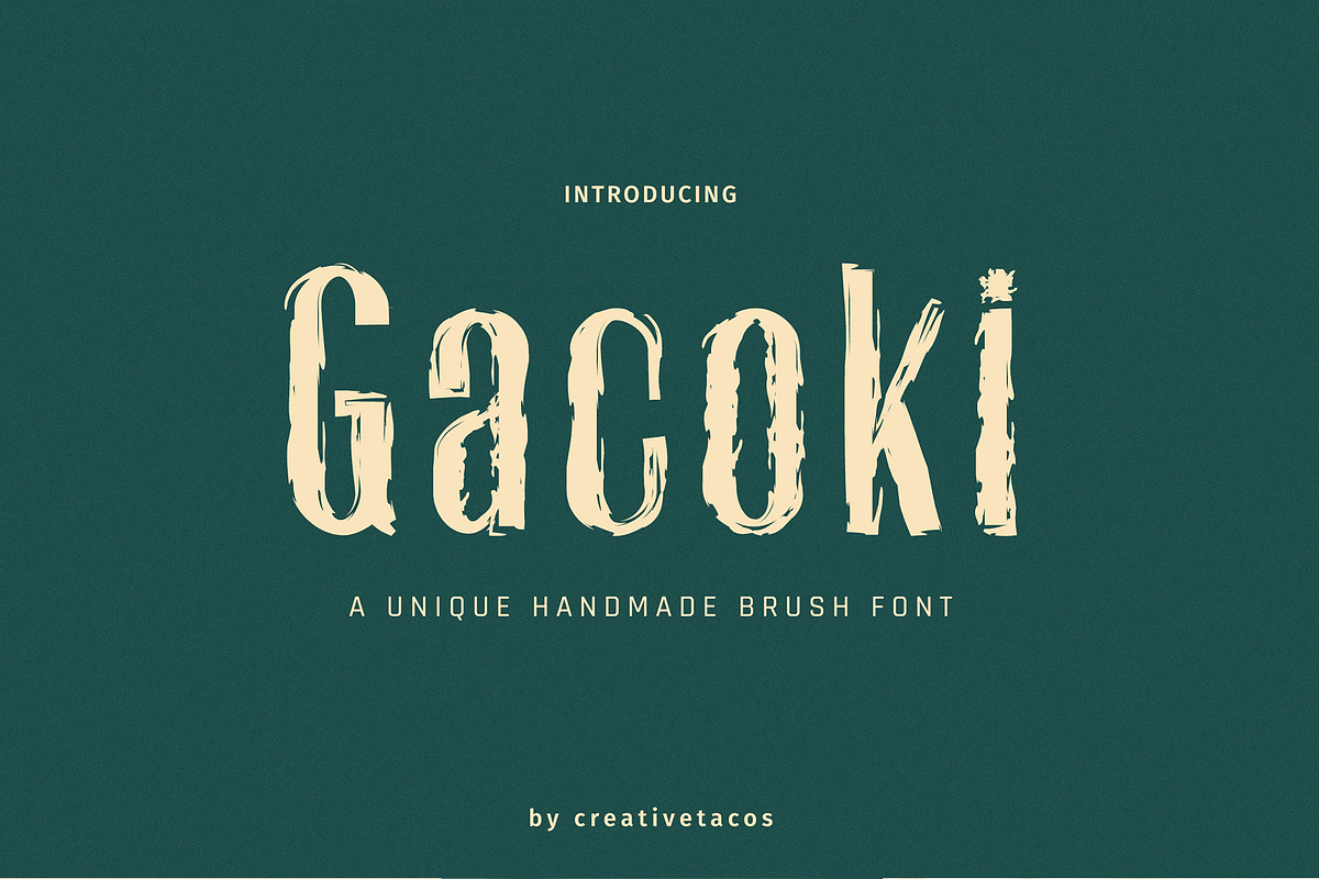 Gacoki Brush Font, a Sans Serif Font by Creativetacos (Photo 14 of 14)