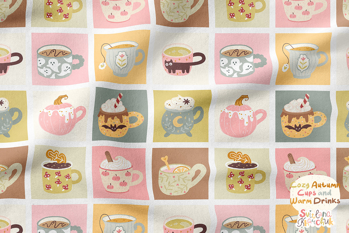 Cozy Autumn Cups and Warm Drinks, a Seasonal Illustration by Svitlana Kharchuk (Photo 7 of 13)