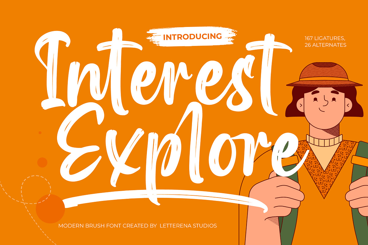 Interest Explore Modern Brush Font, a Script Font by Letterena Studios Script (Photo 1 of 20)