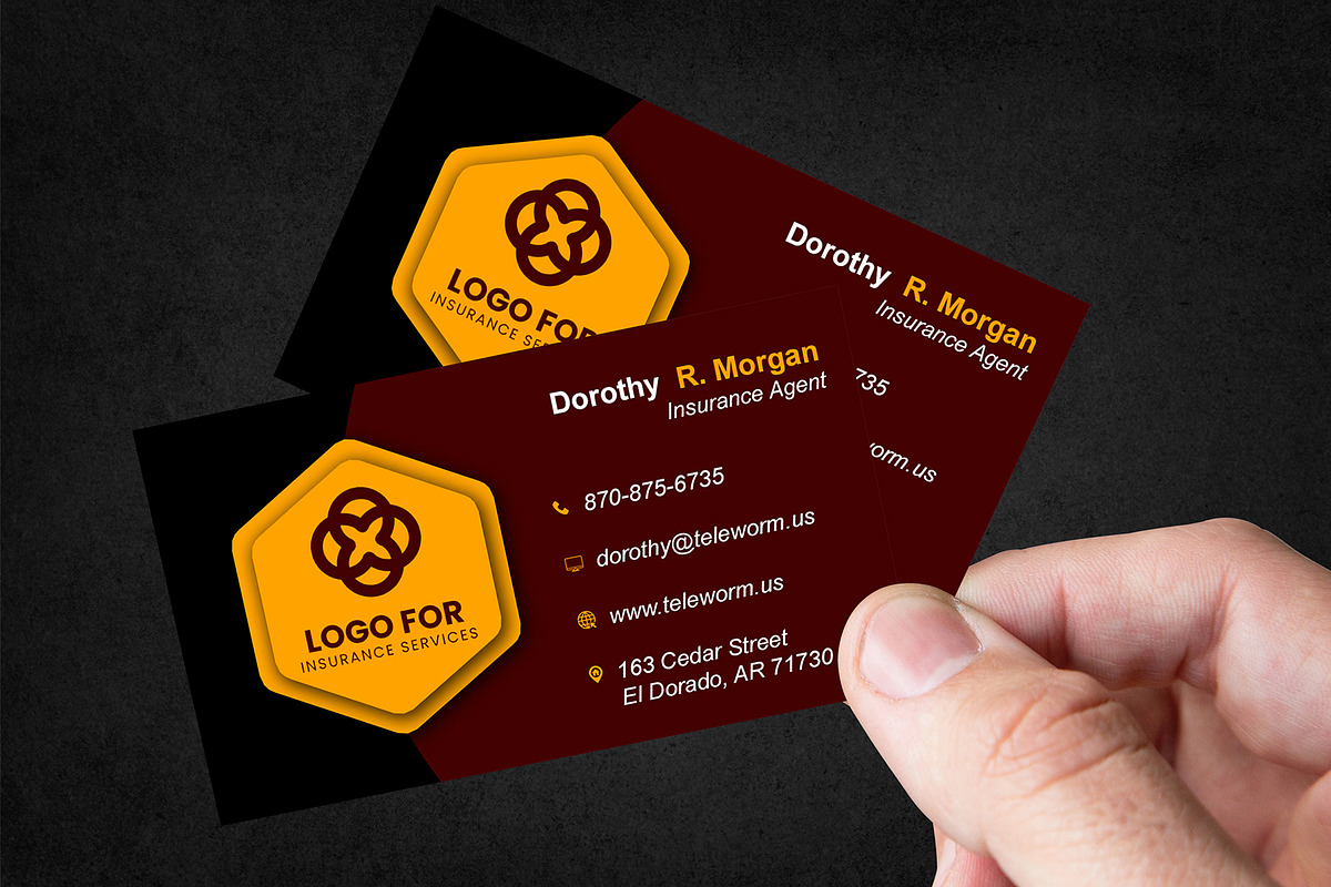 Individual Business Card PSD Template preview 3