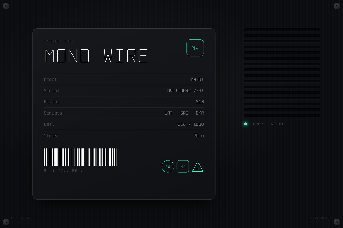 Mono Wire - Minimal Monospace Type, a Sans Serif Font by HipFonts (Photo 24 of 26)
