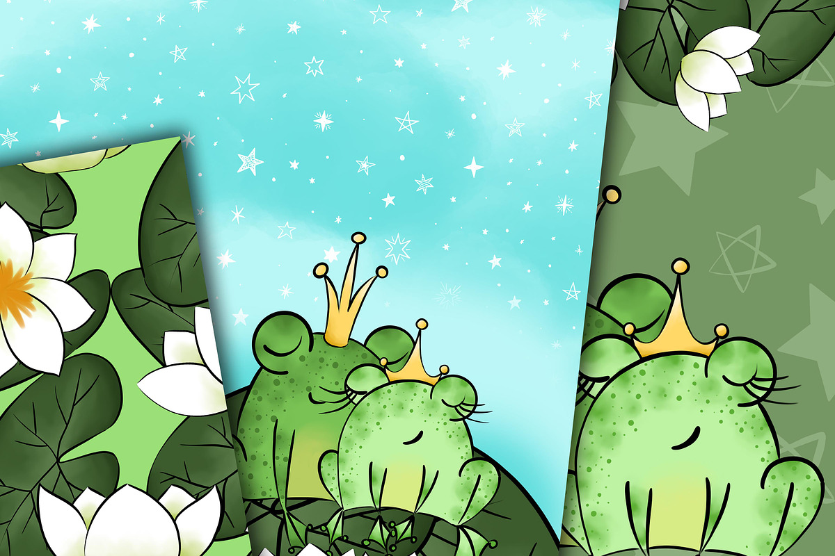 Frog patterns, a Pattern Graphic by DarinaDigital (Photo 6 of 6)