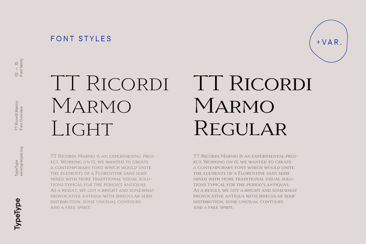 TT Ricordi Marmo, a Serif Font by TypeType (Photo 2 of 15)