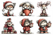 Whimsical Winter Animals Clipart Png, an Illustration by Daily.Designs (Thumbnail 6 of 8)