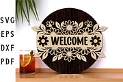 Welcome Sign Laser Cut, a Graphic by Libby Wishes (Thumbnail 1 of 3)
