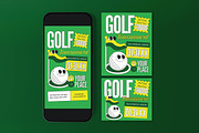 Green Golf Tournament Flyer Set, a Flyer Template by graphicook (Thumbnail 3 of 3)