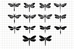 Dragonfly Silhouette Clip Art