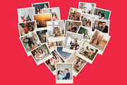 Heart Photo Collage Canva Template, a Social Media Template by GraphiCarola (Thumbnail 9 of 15)