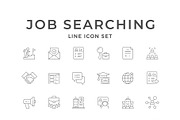 Set line icons of job searching, an Outline Icon by motorama (Thumbnail 1 of 2)