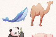 Watercolor Cute Animals Illustration, an Animal Illustration by ArtbyHien (Thumbnail 5 of 13)