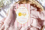 Sunshine First Birthday Invite, a Templates & Theme by VeliusCreativeStudio (Thumbnail 2 of 3)
