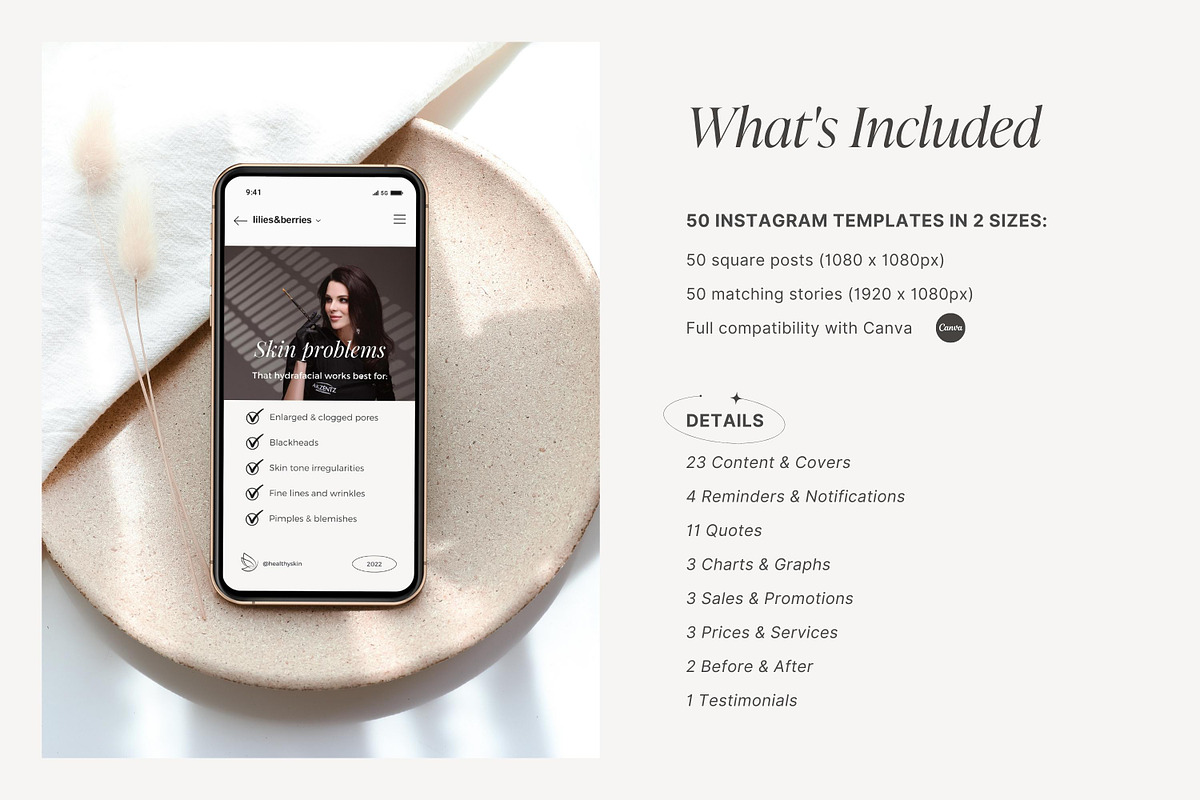 Canva Esthetician templates, a Social Media Template by LiliesandBerries (Photo 3 of 19)