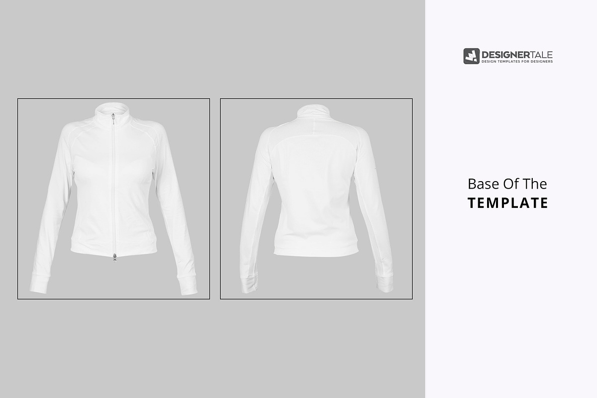Female Fitness Jacket Mockup, a Hoody Mockup by Designertale (Photo 6 of 7)