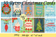 30 Retro Christmas Cards - 2, a Card Template by Michiru13 (Thumbnail 2 of 3)