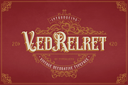 Ved Relret, a Font by ilhamtaro (Thumbnail 1 of 11)
