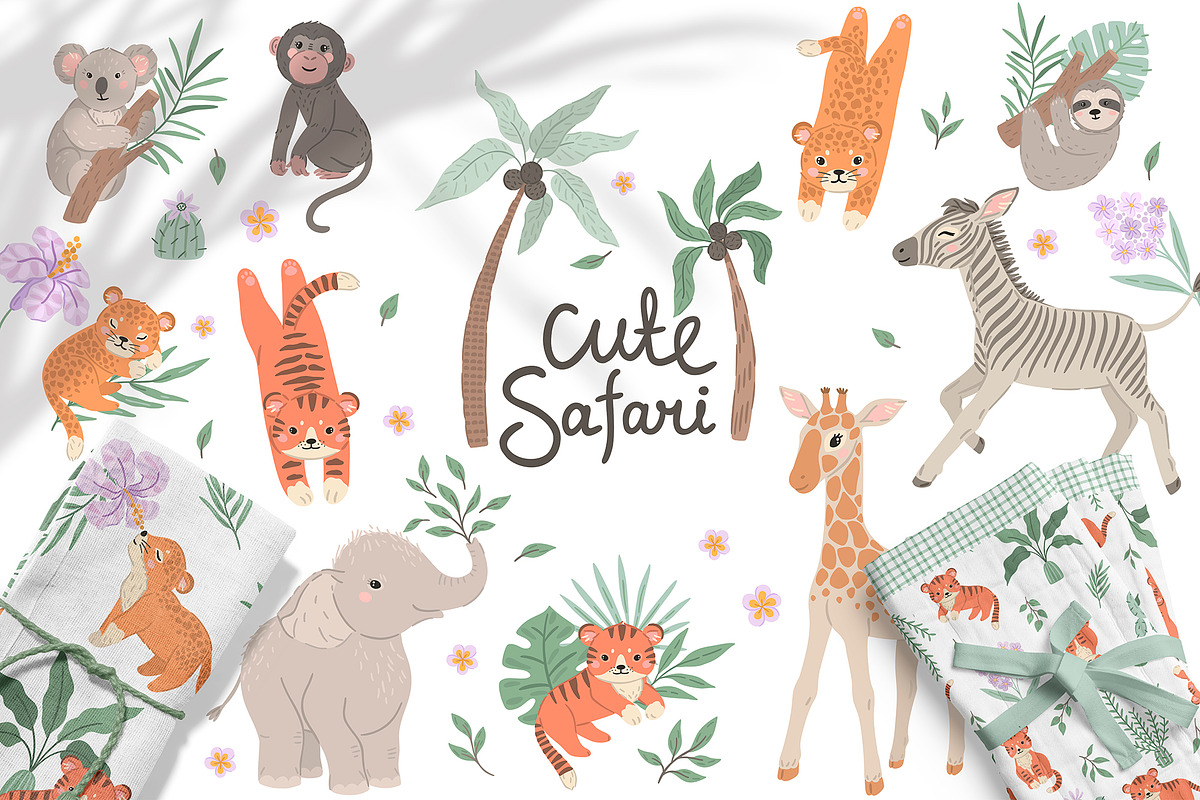Safari Baby animals illustration, an Animal Illustration by OxanaTally (Photo 1 of 18)
