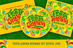 Festa Junina Ornate Designs Set, a Decorative Illustration by Vector beauty
