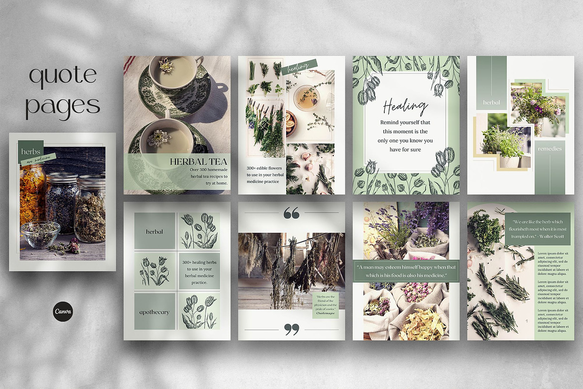 Boho eBook Template for Herbalists, a Magazine Template by Made by Melody (Photo 7 of 16)