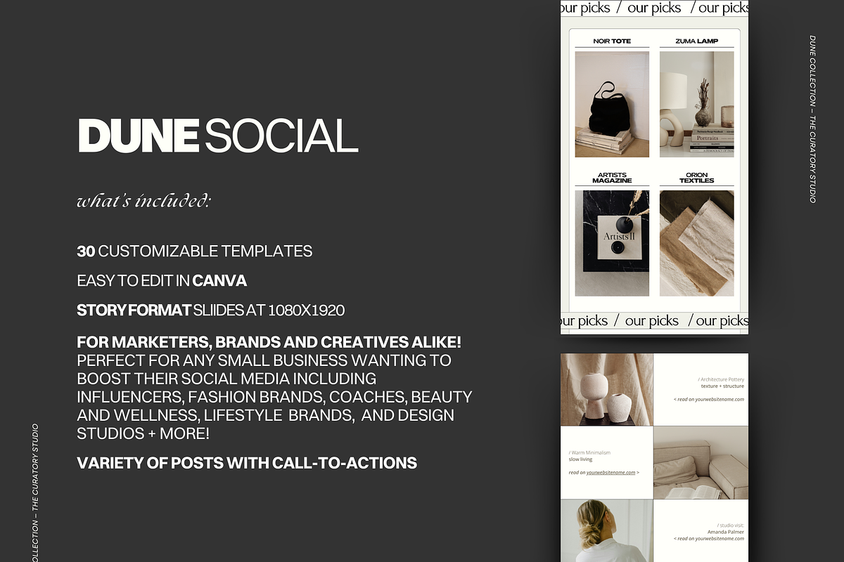 DUNE | Canva Instagram Stories, a Social Media Template by The Curatory Studio (Photo 3 of 6)
