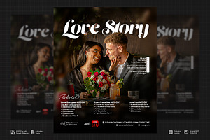 Love Story Event Package PSD Flyer, a Flyer Template by SethDesign Studio