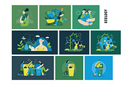 Ecology flat vector illustrations, a Templates & Theme by Grivina's shop (Thumbnail 17 of 31)