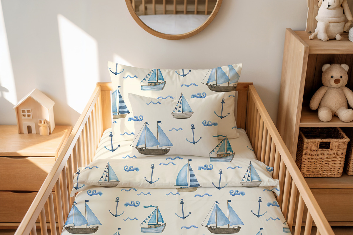 Watercolor Nautical Marine Patterns, a Pattern Graphic by PatternPalette (Photo 4 of 12)