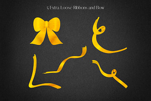 Gold Ribbon Frame Clipart