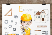 Cute Alphabet Professions. Part 1, an Object Graphic by Kate_Rina (Thumbnail 8 of 21)