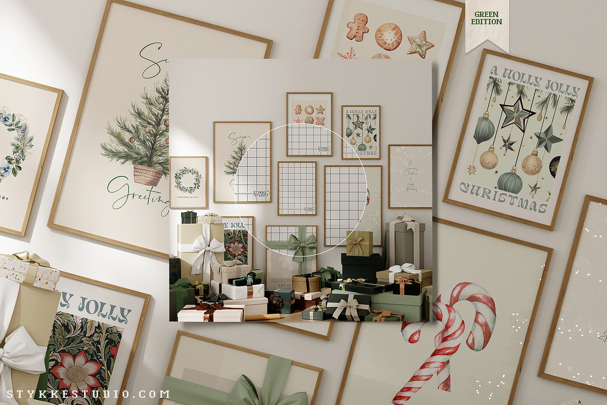 Christmas Mockup Frame Gallery, a Household Mockup by Stykke Studio (Photo 2 of 8)