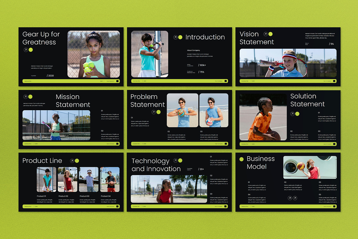 Black Modern Business Plan Keynote, a Presentation Template by graphicook (Photo 3 of 5)