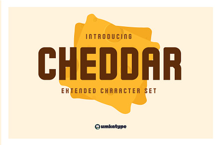 Cheddar Display Font, a Sans Serif Font by alpercakici