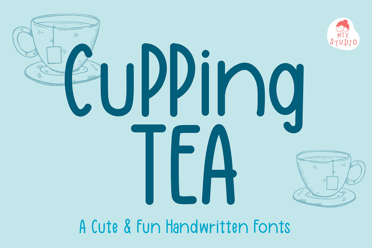 CuppingTea, a Handwritten Font by MTK Studio (Photo 1 of 6)