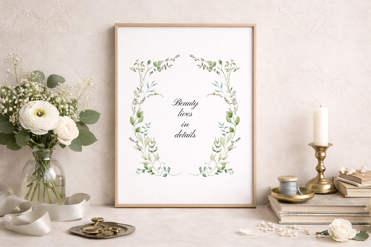 Watercolor Greenery - Foliage Set, a Decorative Illustration by Yuliia Lashevska (Photo 9 of 11)