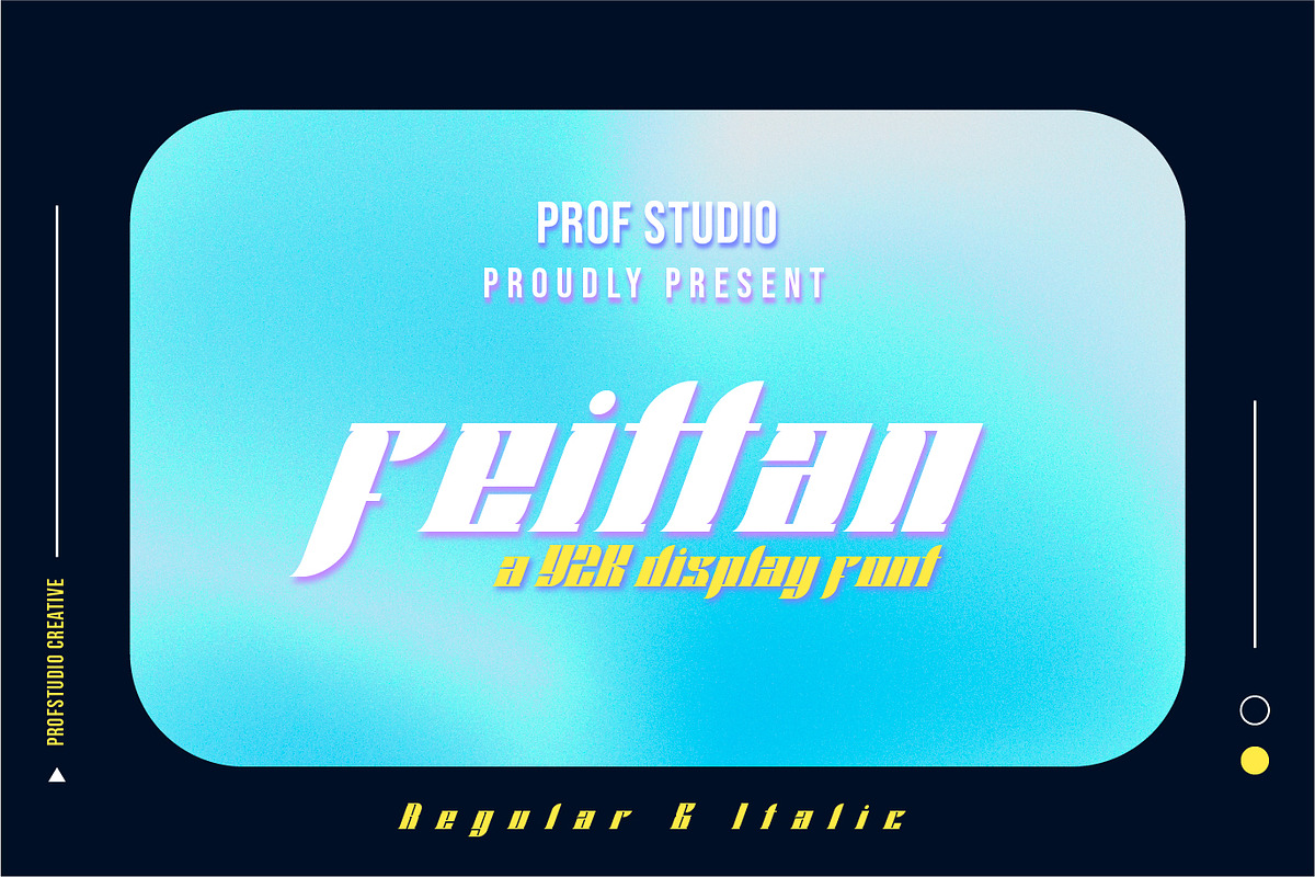 Feittan - Y2K Display Font, a Serif Font by PROF STUDIO (Photo 1 of 4)