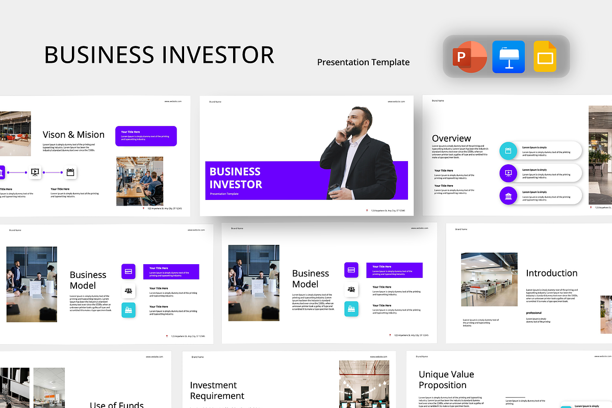 Business Investor Presentation, a Presentation Template by Collaborg Studio (Photo 1 of 7)