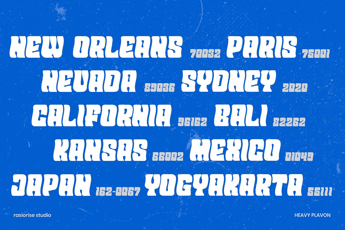 Heavy Plavon Font, a Sans Serif Font by Rasiorise Studio (Photo 11 of 12)