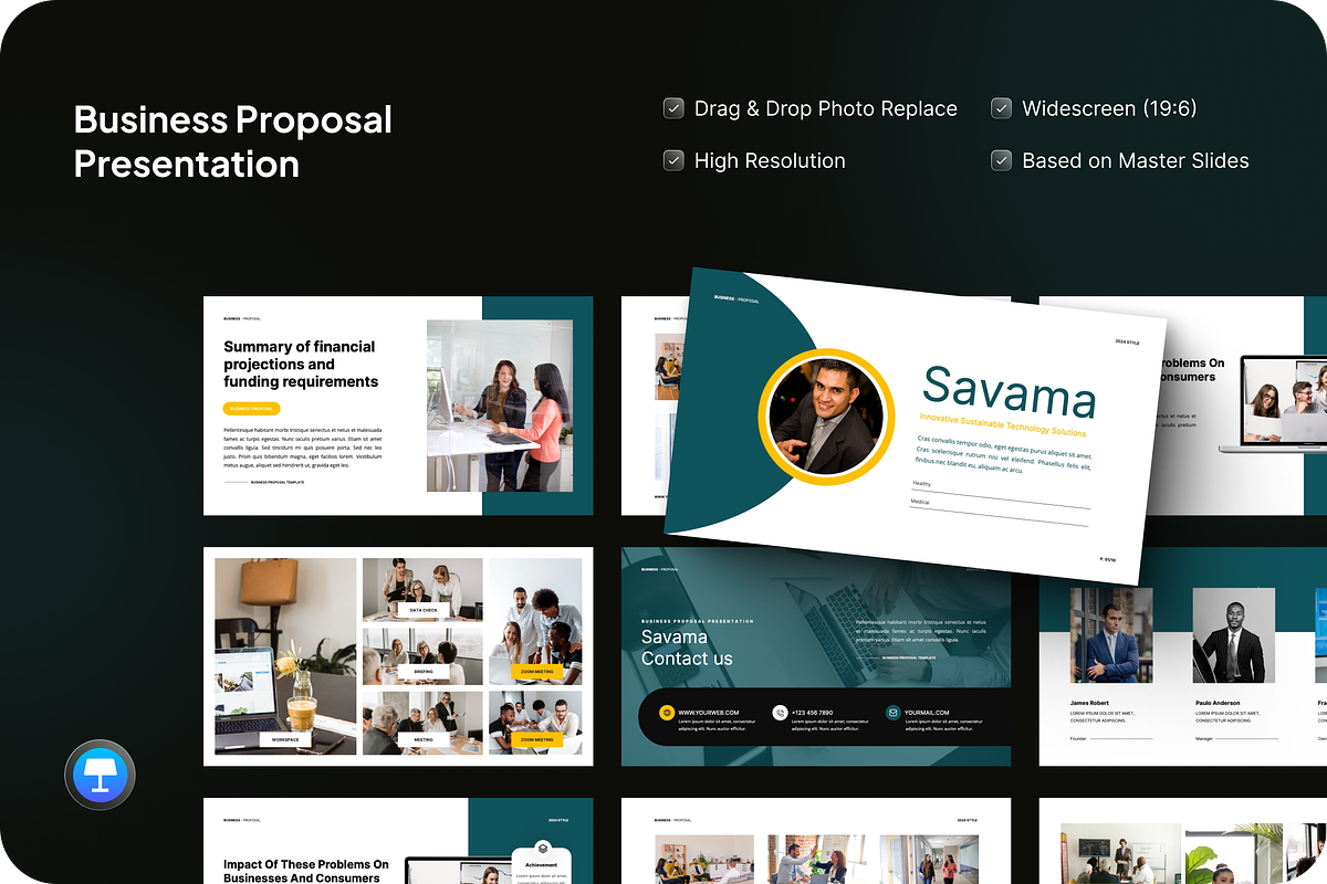 Savama - Business Proposal Keynote, a Presentation Template by SquidPixey (Photo 1 of 7)