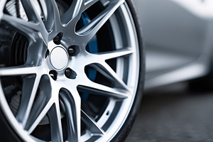 Close up on a silver car wheel, a Transportation Photo by MistyDay