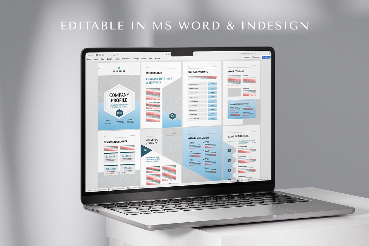 Company Profile Template, a Brochure Template by Leaflove (Photo 10 of 10)