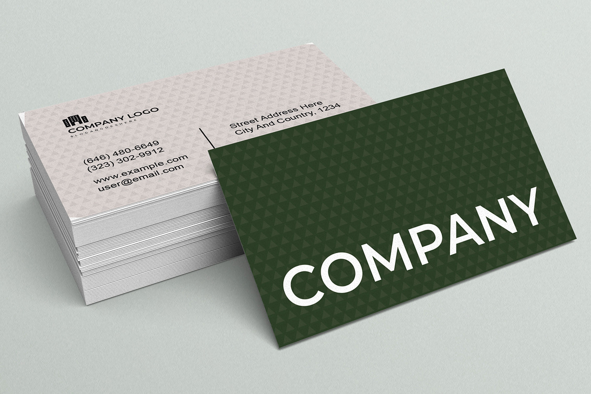 Minimal Green Business Card Layout, a Business Card Template by MightyDesign (Photo 2 of 6)