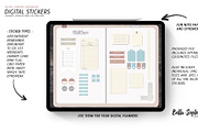 Library Digital Planner Stickers, a Stationery Template by Bella+Sophia Creative (Thumbnail 3 of 3)