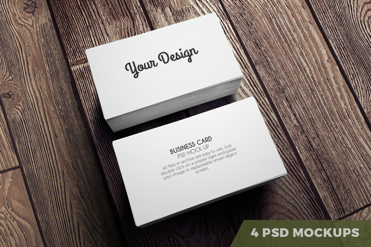 4-Pack PSD. Business cards, a Print Template by Egor Shkolnikov (Photo 2 of 6)