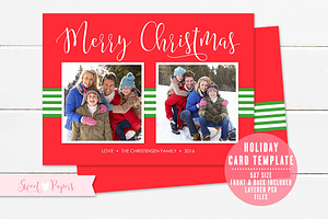 Holiday Photo Card Template, a Card Template by Sweet Papers