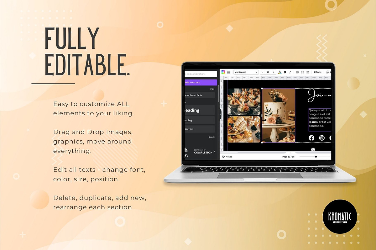 Catering Services Website Template, a Landing Page Template by Kromatic Design Studio (Photo 6 of 10)