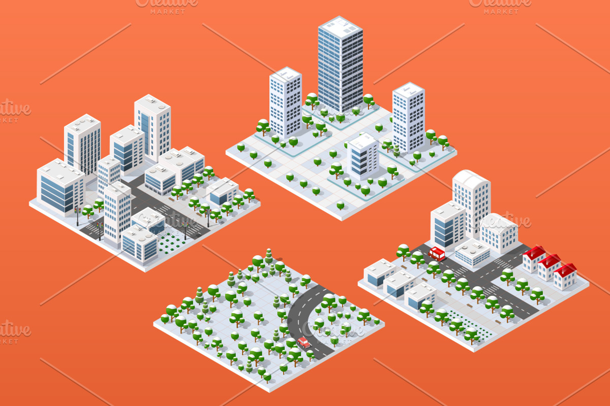 City bundle module city set, an Object Graphic by AlexZeL (Photo 14 of 21)