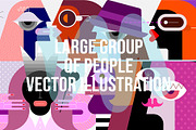 Large Group Of People Vector Artwork, a Person Illustration by danjazzia (Thumbnail 1 of 2)